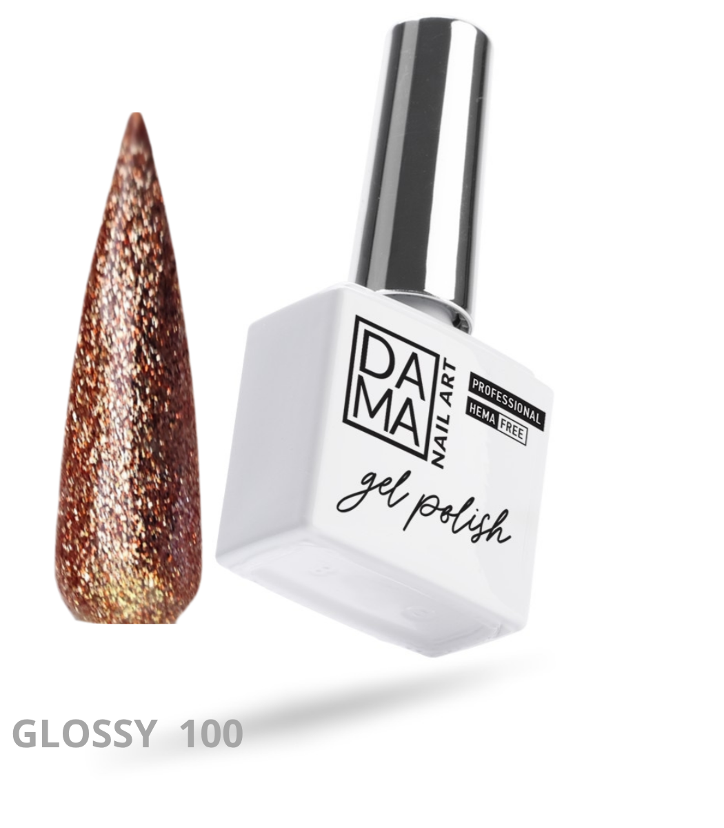 Esmalte semipermanente Glossy 100 HEMA & TPO FREE DAMA NAIL ART