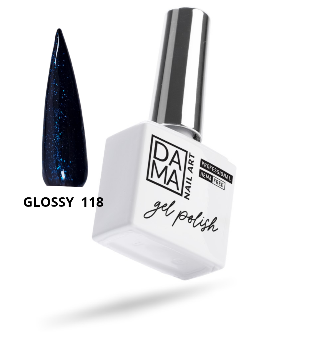 Esmalte semipermanente Glossy 118 HEMA & TPO FREE DAMA NAIL ART