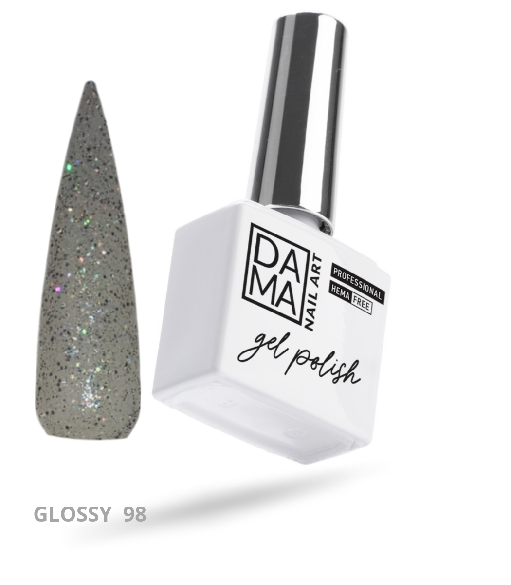 Esmalte semipermanente Glossy 98 HEMA & TPO FREE DAMA NAIL ART