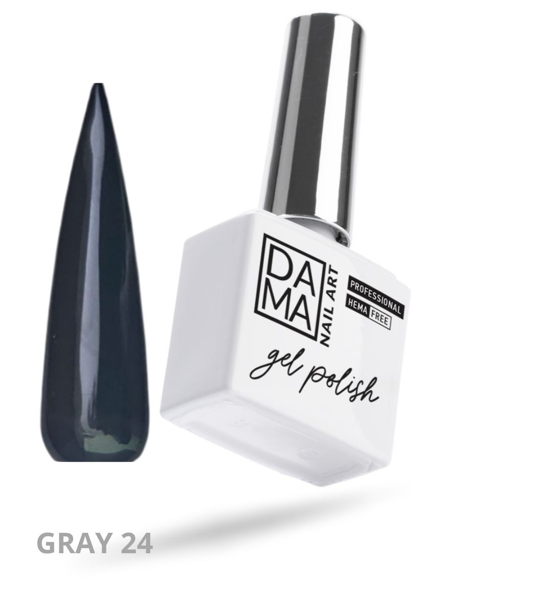 Esmalte semipermanente Gray 24 HEMA & TPO FREE DAMA NAIL ART