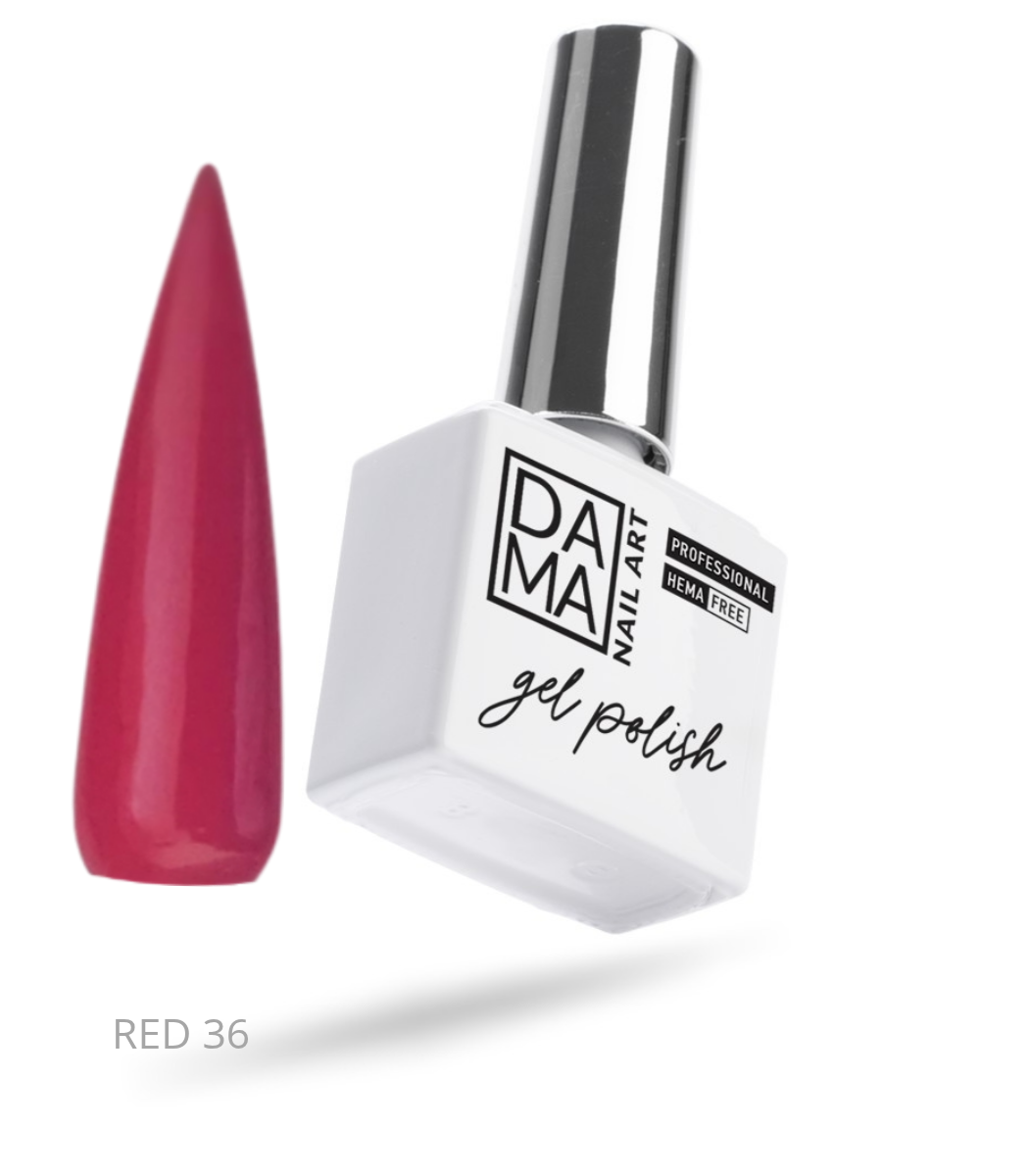 Esmalte semipermanente Red 36 HEMA & TPO FREE DAMA NAIL ART