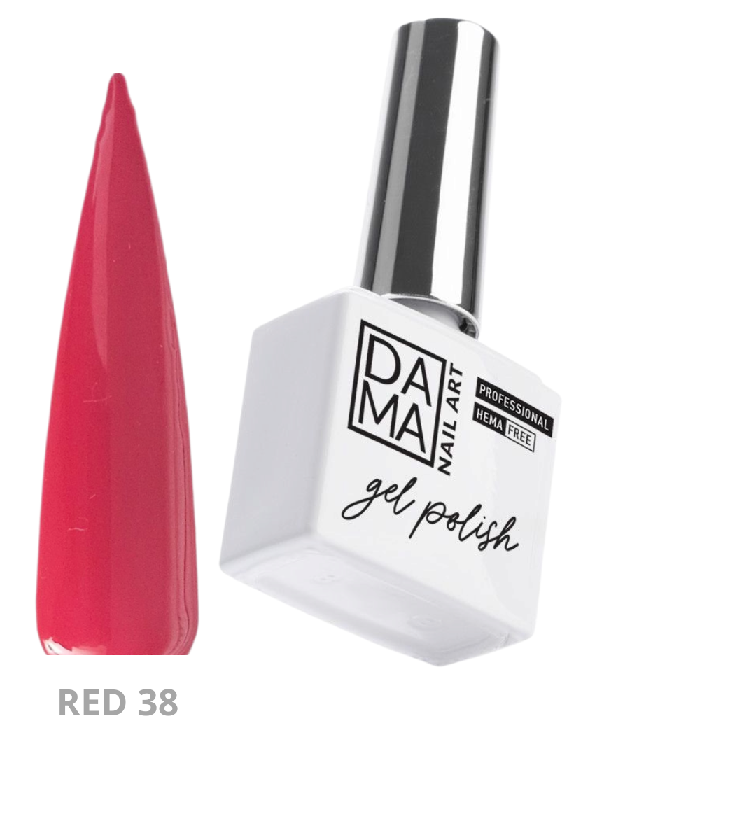 Esmalte semipermanente Red 38 HEMA & TPO FREE DAMA NAIL ART