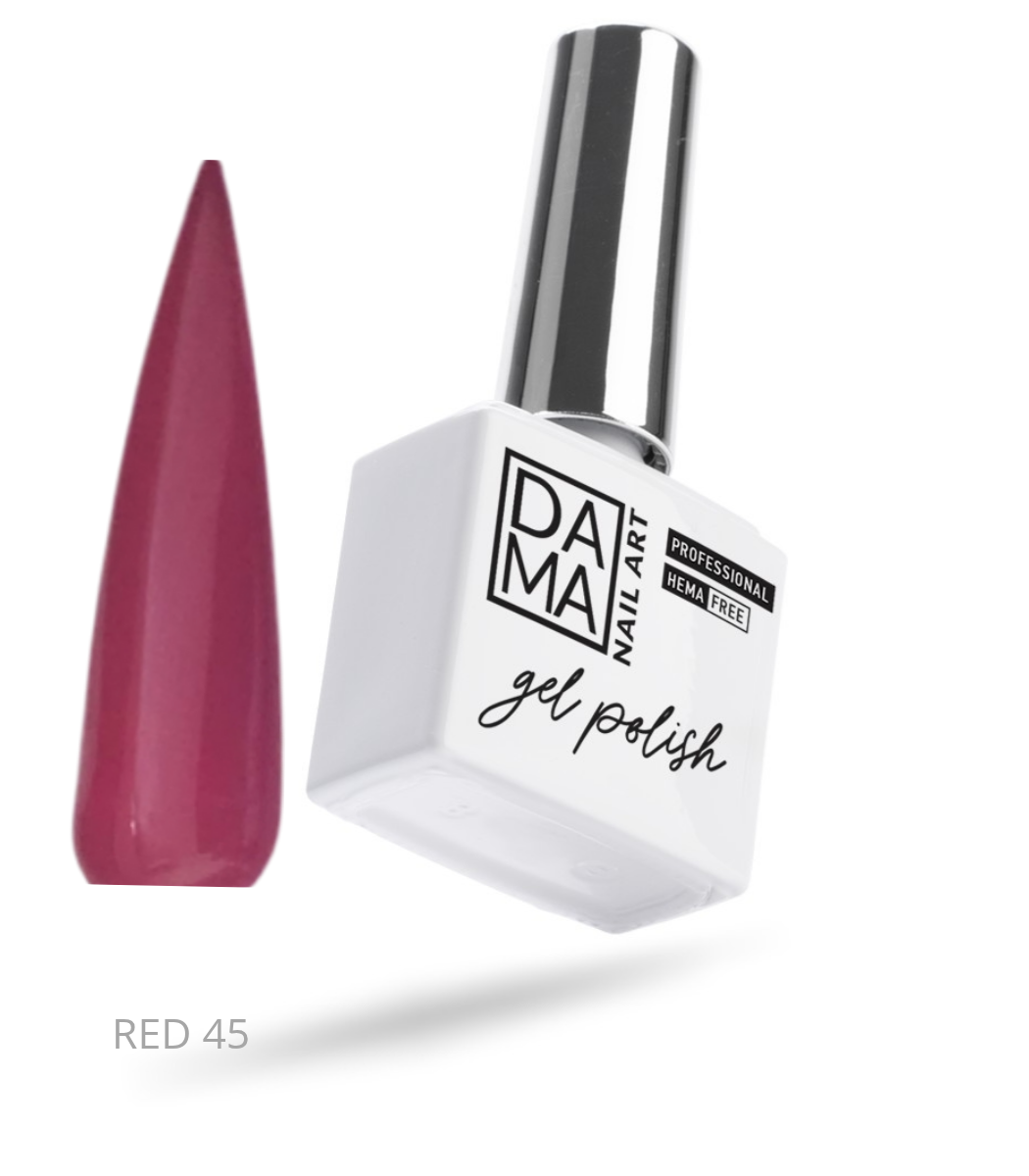 Esmalte semipermanente Red 45 HEMA & TPO FREE DAMA NAIL ART