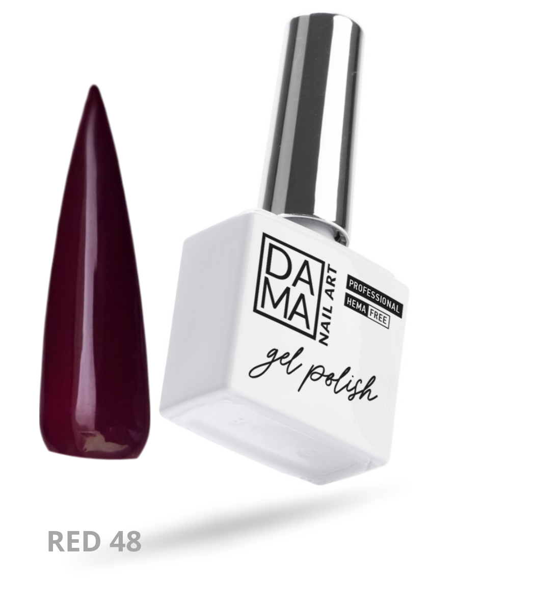 Esmalte semipermanente Red 48 HEMA & TPO FREE DAMA NAIL ART