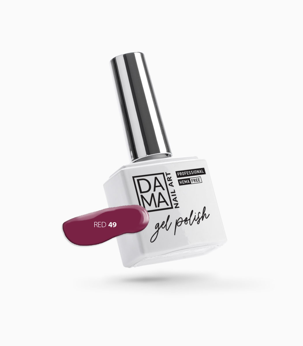 Esmalte semipermanente Red 49 HEMA & TPO FREE DAMA NAIL ART