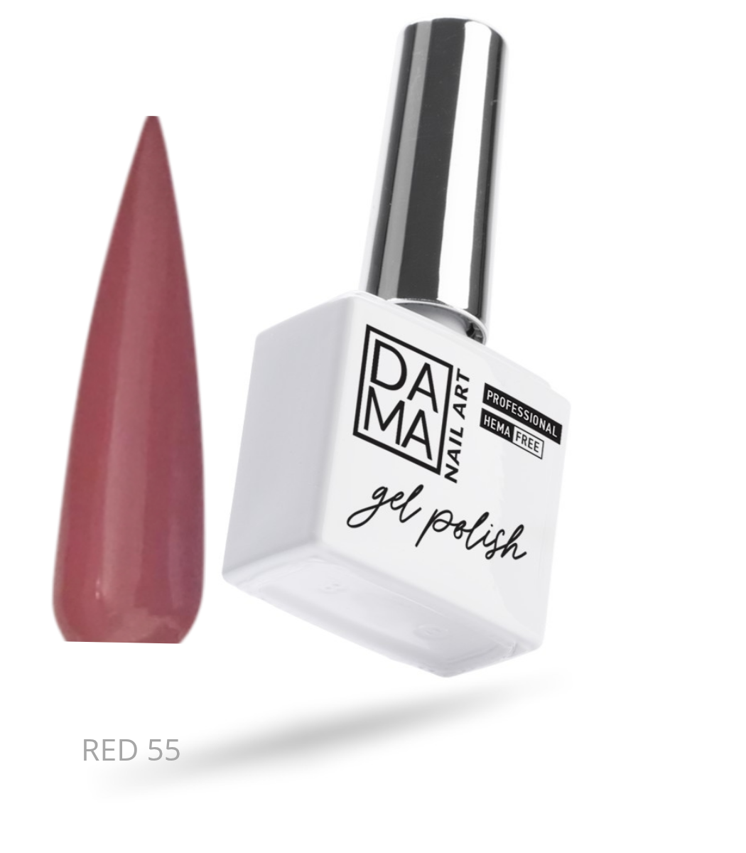 Esmalte semipermanente Red 55 HEMA & TPO FREE DAMA NAIL ART