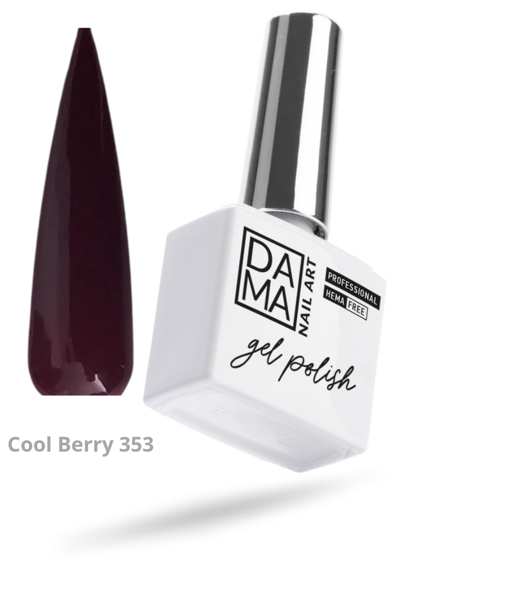 Esmalte semipermanente Cool Berry 353 HEMA & TPO FREE DAMA NAIL ART