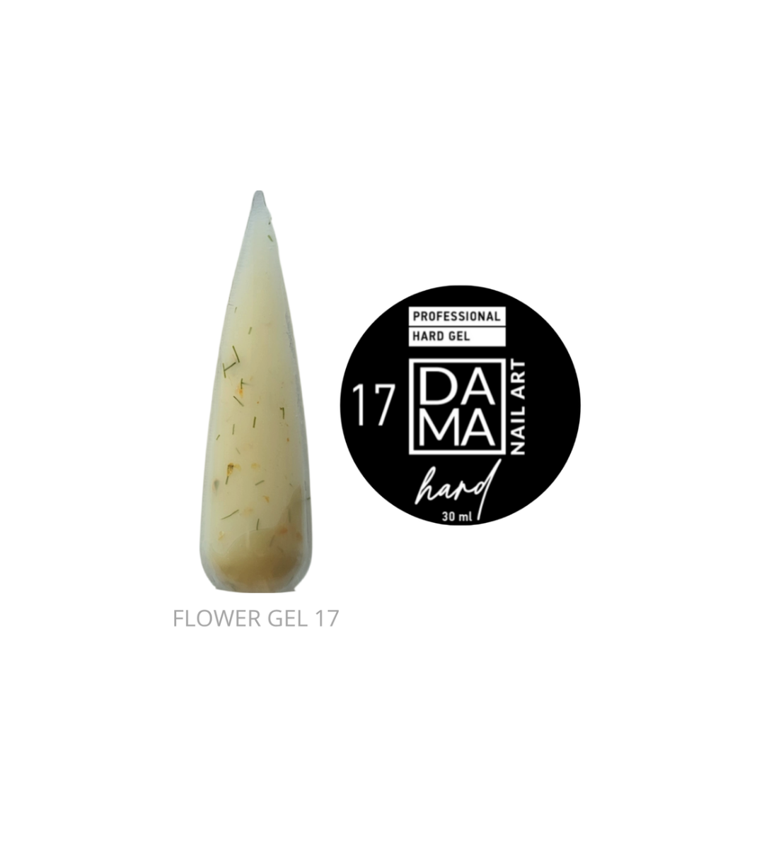Gel Constructor con flores secas N°17 DAMA NAIL ART HEMA & TPO FREE