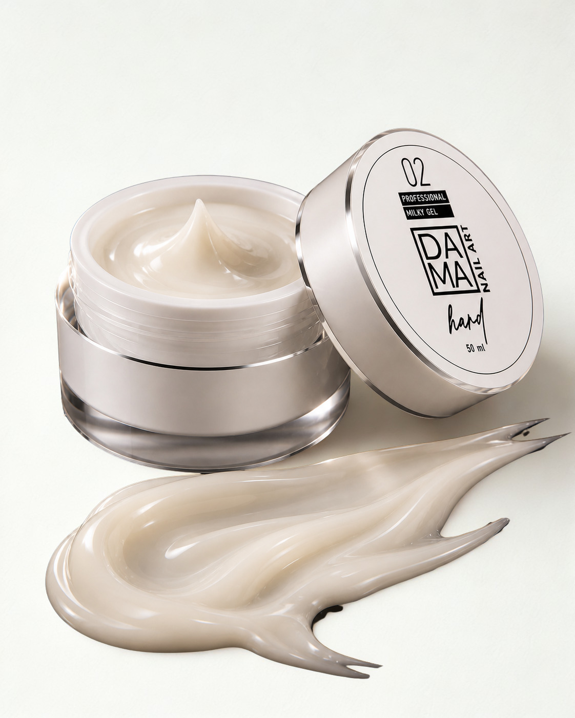 Gel constructor Blanco Lechoso N°02 DAMA NAIL ART HEMA & TPO FREE