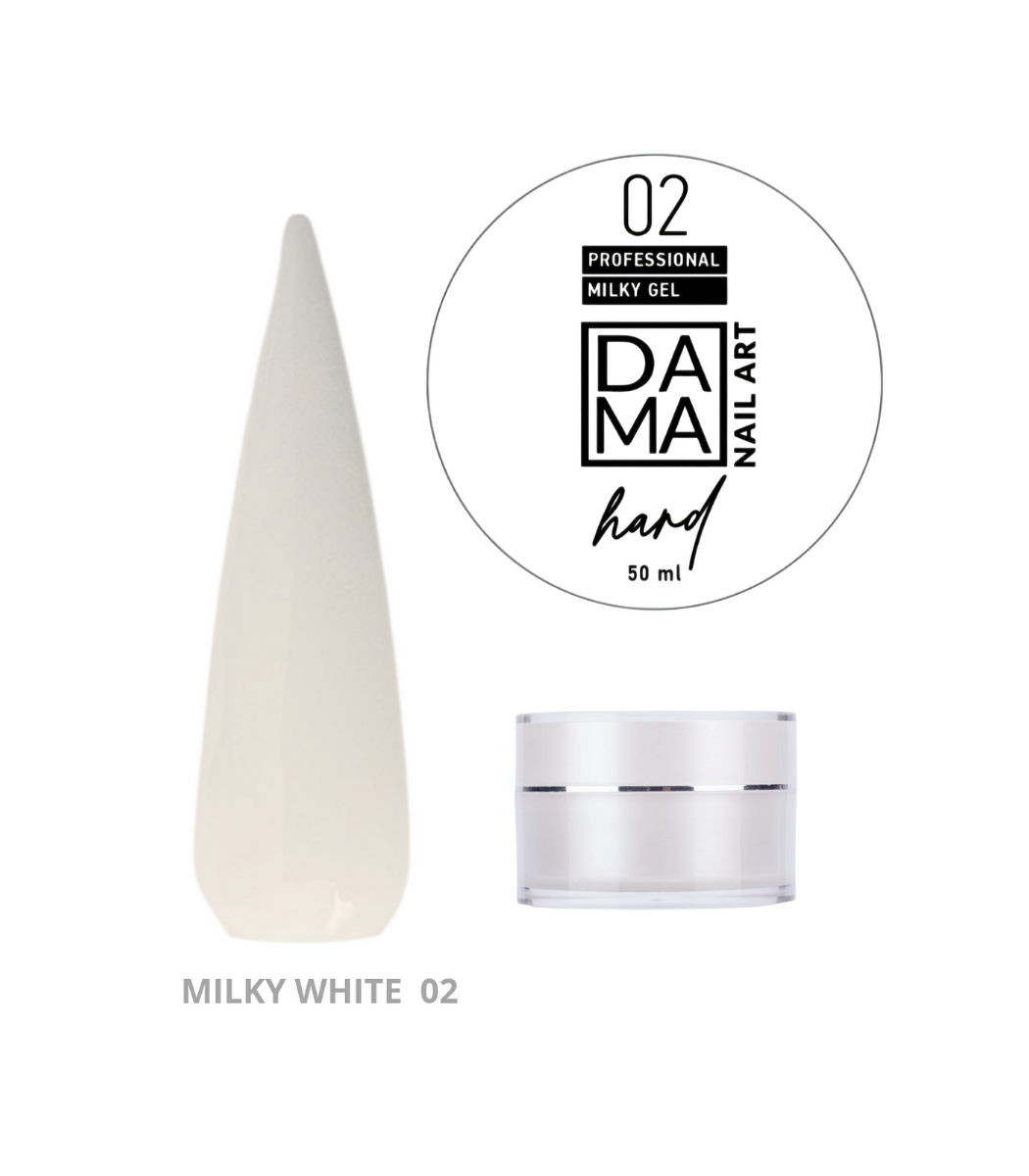 Gel constructor Blanco Lechoso N°02 DAMA NAIL ART HEMA & TPO FREE