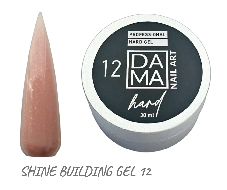 Gel Constructor Beige Shine N°12 DAMA NAIL ART HEMA & TPO FREE