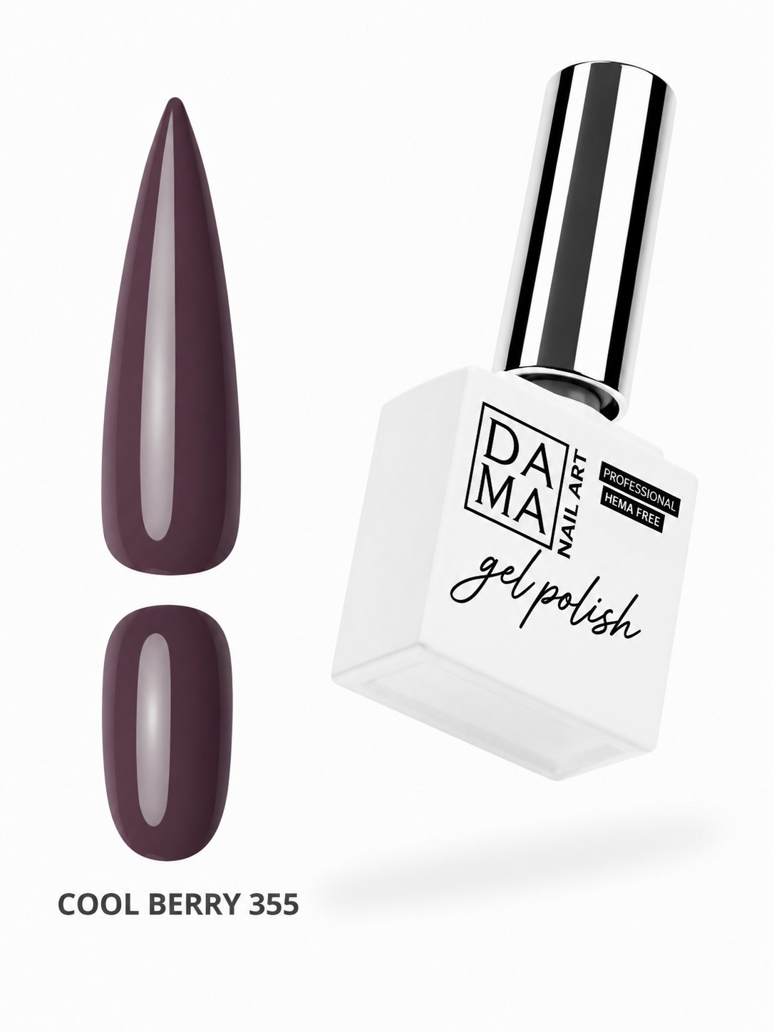 Esmalte semipermanente Cool Berry 355 HEMA & TPO FREE DAMA NAIL ART
