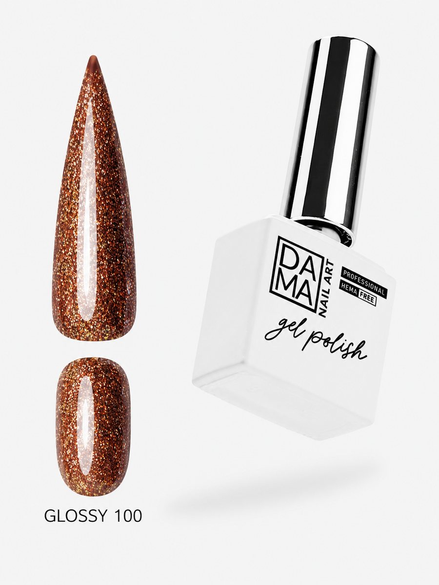 Esmalte semipermanente Glossy 100 HEMA & TPO FREE DAMA NAIL ART
