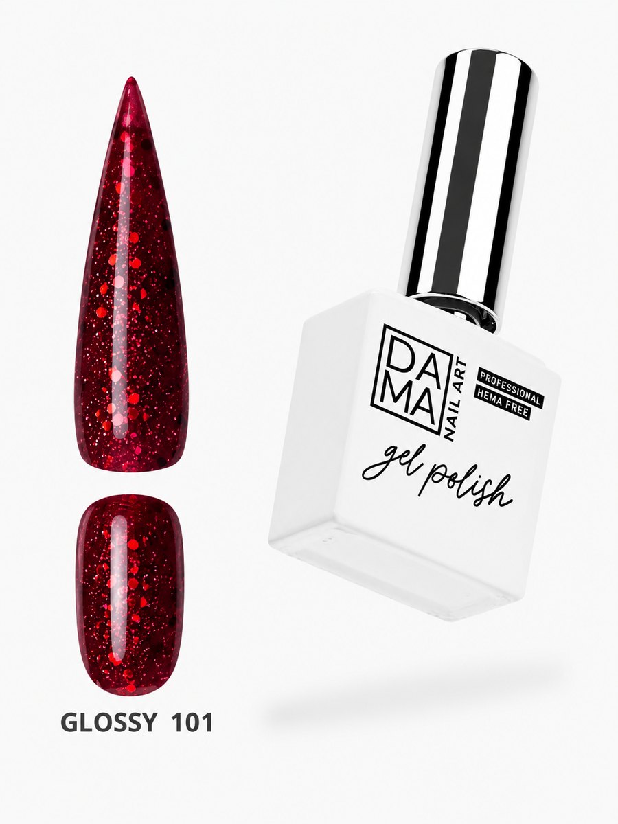 Esmalte semipermanente Glossy 101 HEMA & TPO FREE DAMA NAIL ART