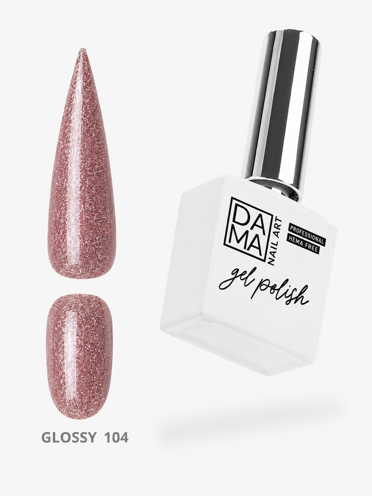 Esmalte semipermanente Glossy 104 HEMA & TPO FREE DAMA NAIL ART