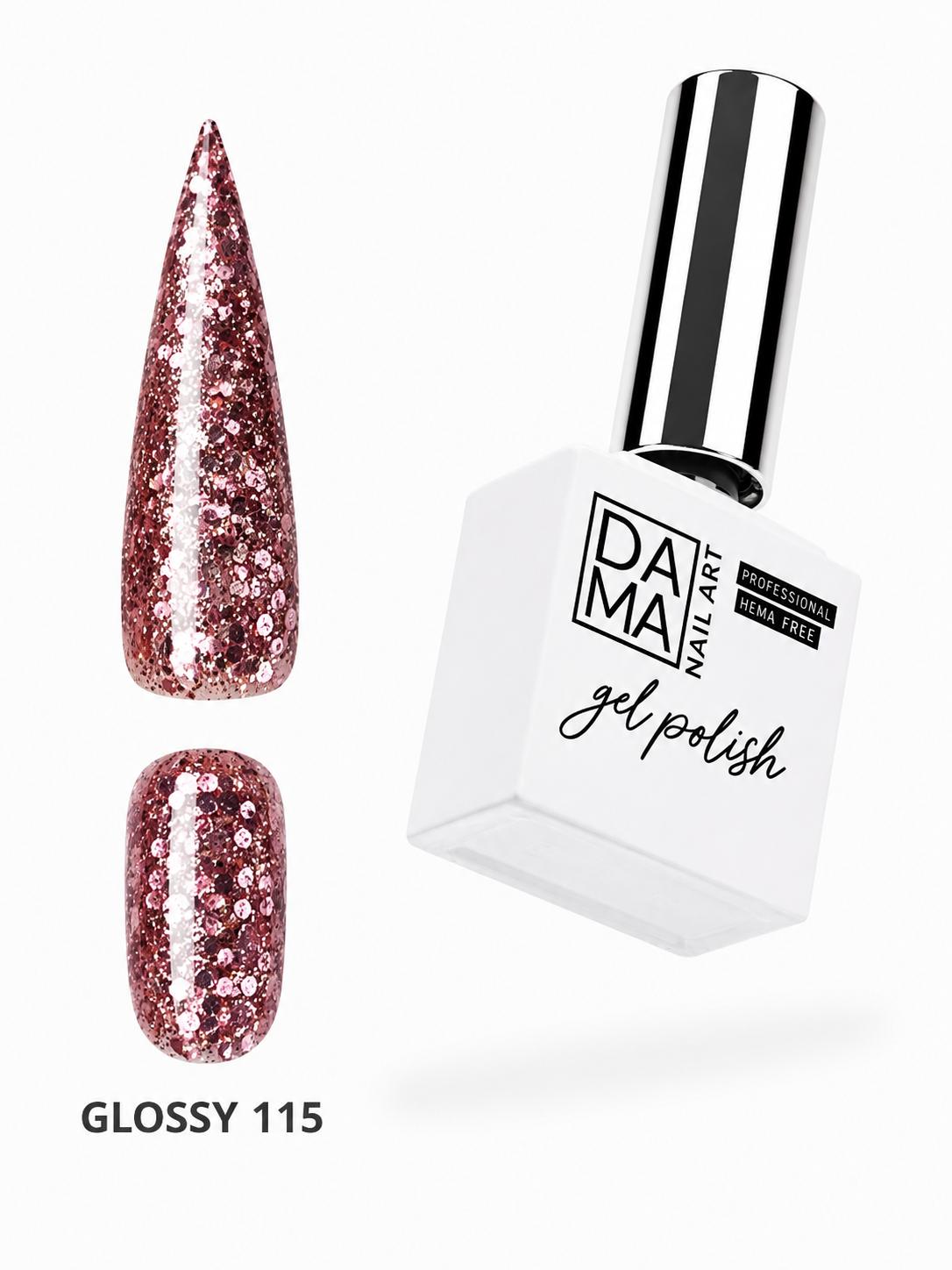 Esmalte semipermanente Glossy 115 HEMA & TPO FREE DAMA NAIL ART