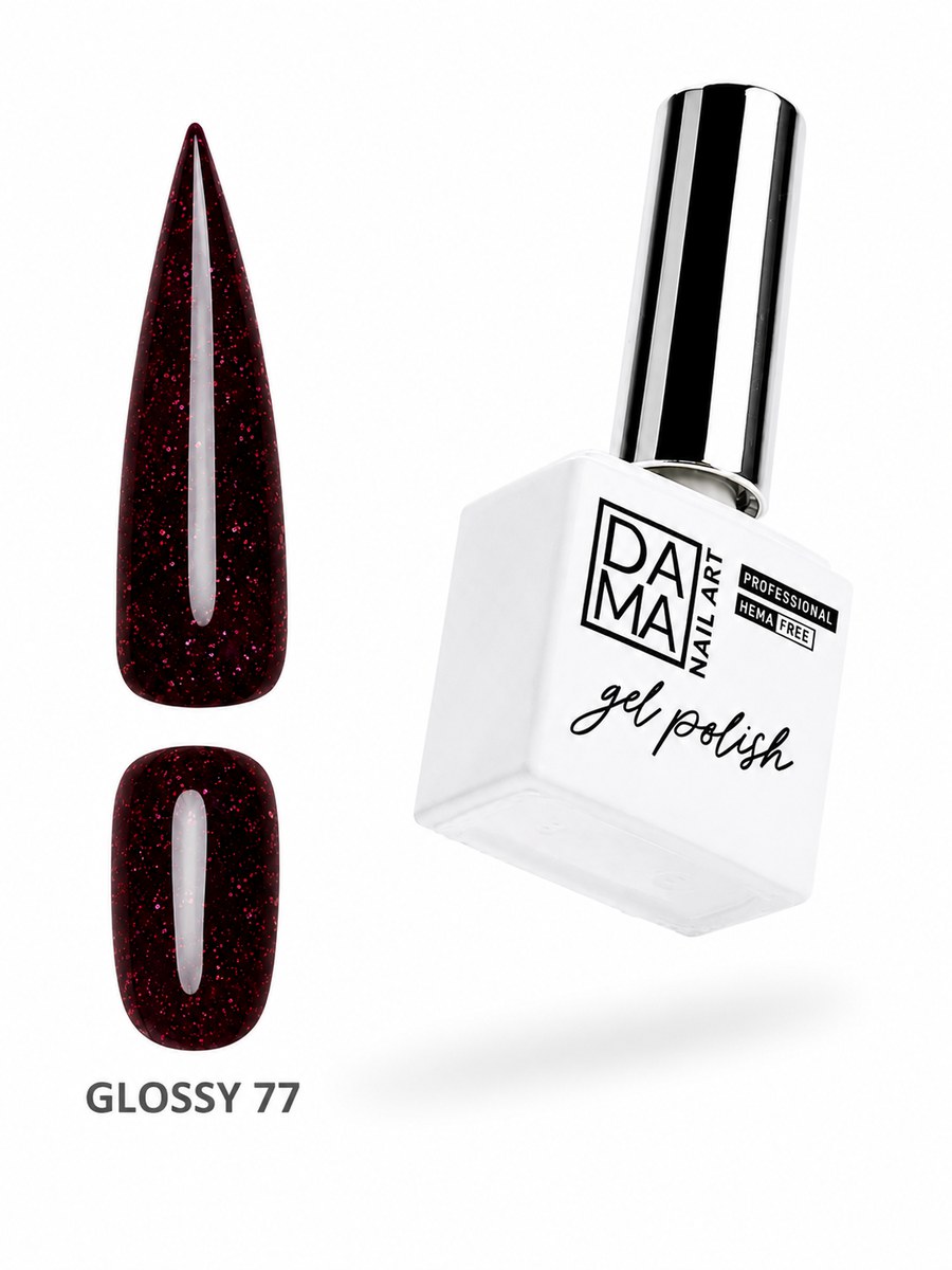Esmalte semipermanente Glossy 77 HEMA & TPO FREE DAMA NAIL ART