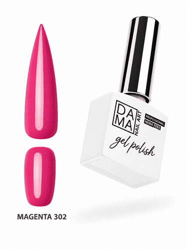 Esmalte semipermanente Magenta 302 HEMA & TPO FREE DAMA NAIL ART