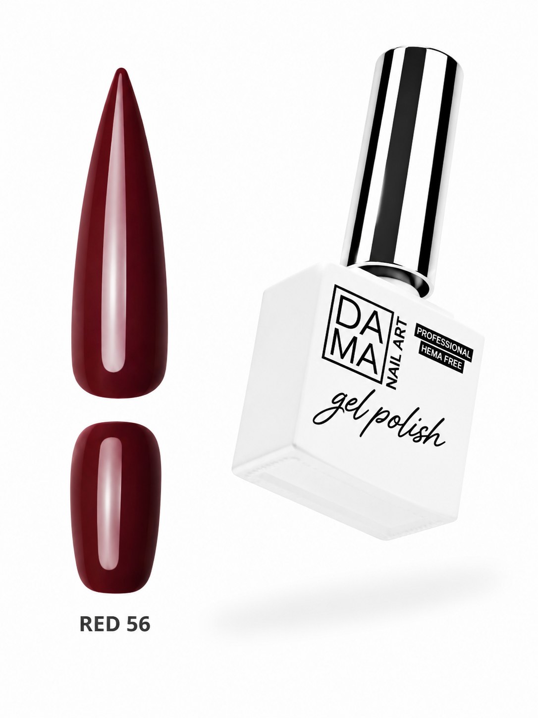 Esmalte semipermanente Red 56 HEMA & TPO FREE DAMA NAIL ART