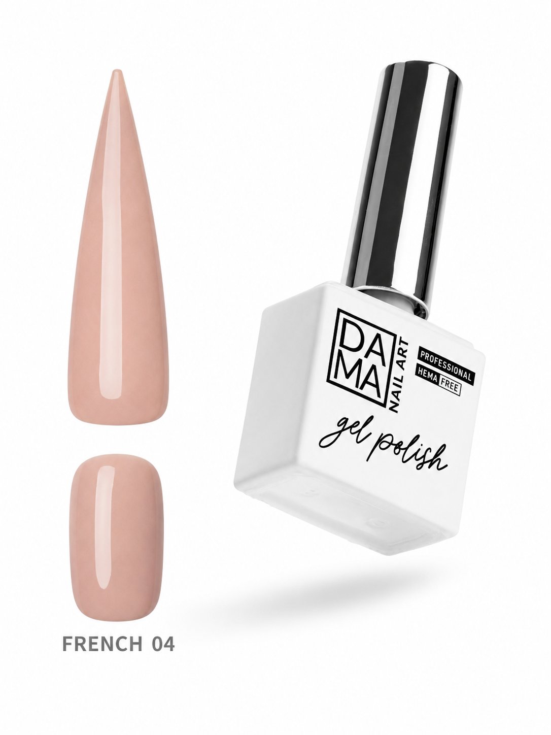 Esmalte semipermanente French 04 HEMA & TPO FREE DAMA NAIL ART