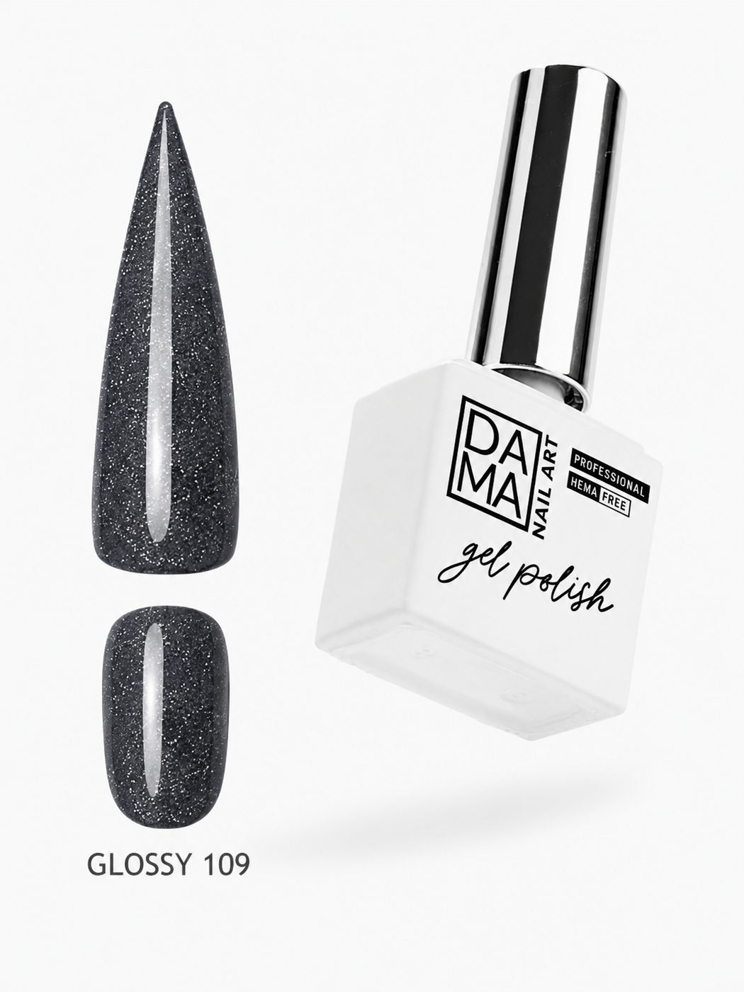 Esmalte semipermanente Glossy 109 HEMA & TPO FREE DAMA NAIL ART