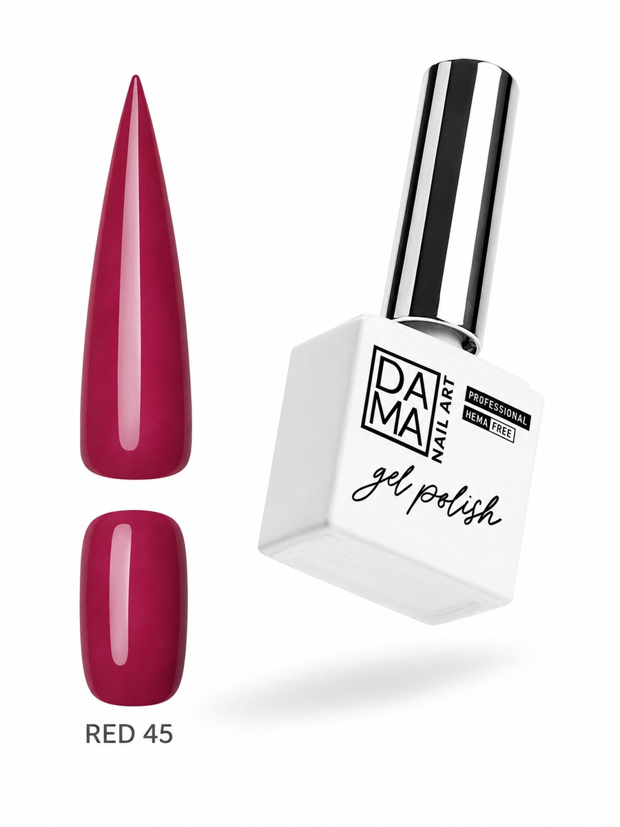 Esmalte semipermanente Red 45 HEMA & TPO FREE DAMA NAIL ART