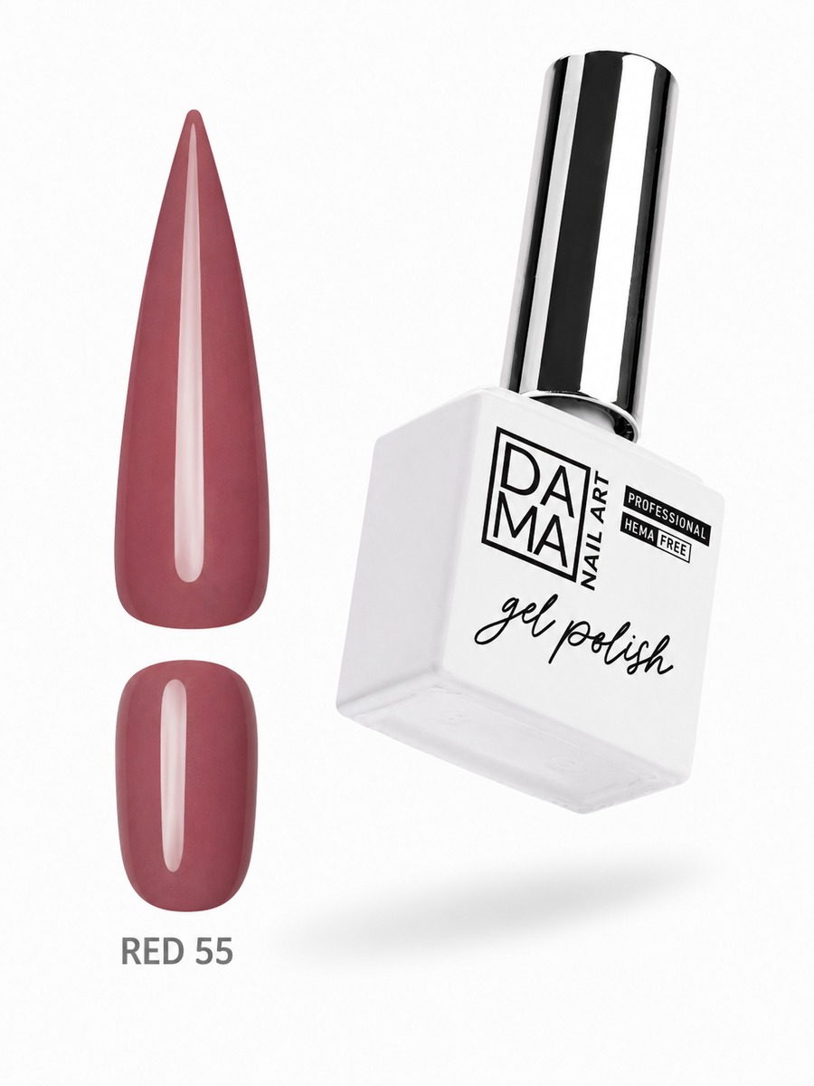 Esmalte semipermanente Red 55 HEMA & TPO FREE DAMA NAIL ART