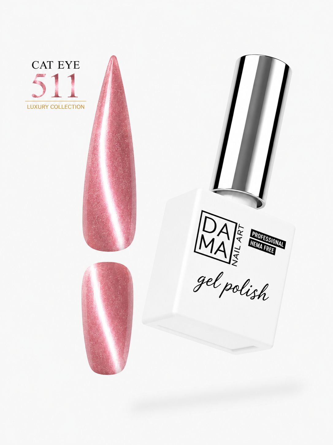 Esmalte semipermanente Cat eye 511 HEMA & TPO FREE DAMA NAIL ART