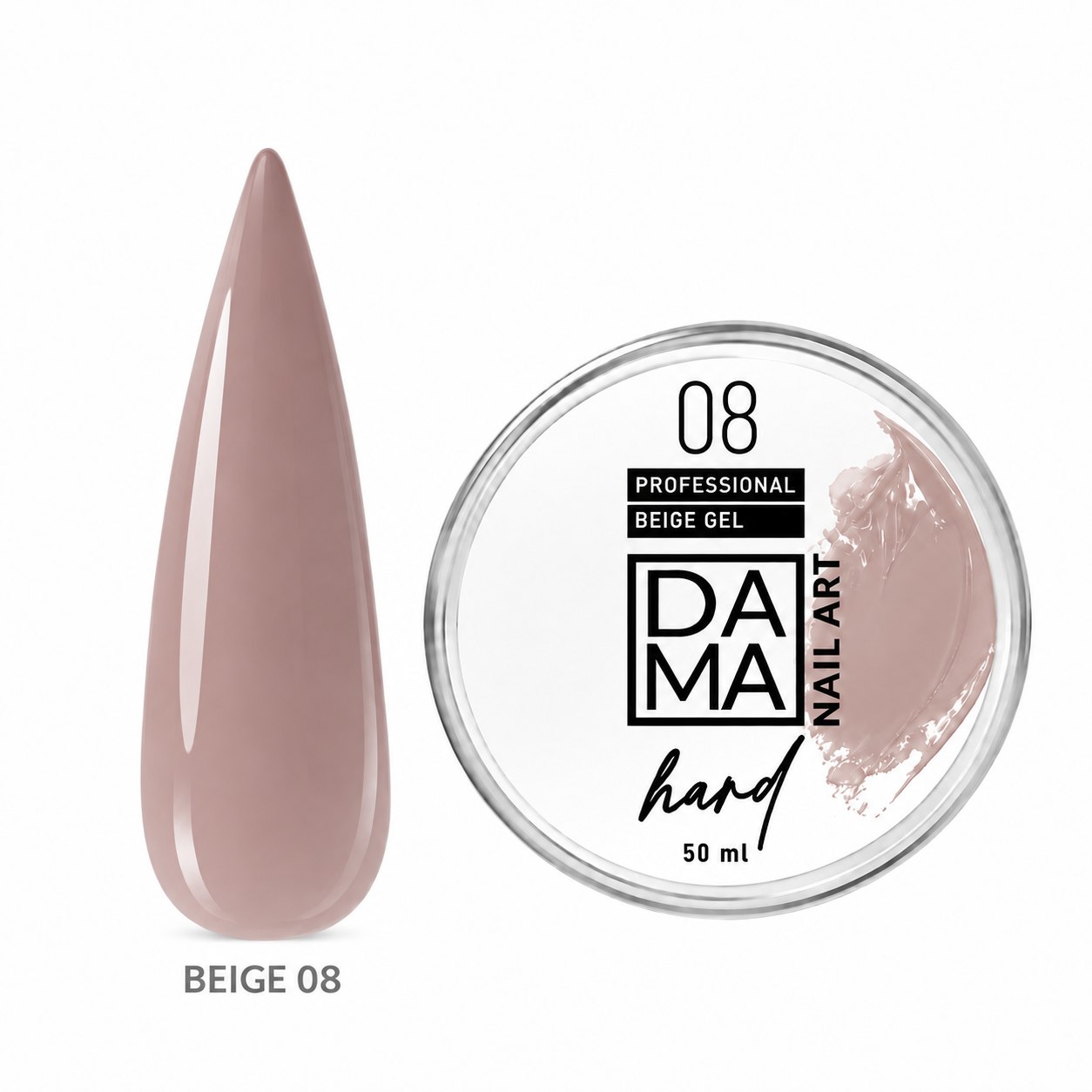 Gel constructor Beige N°08 DAMA NAIL ART HEMA & TPO FREE