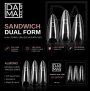 Sandwich Dual Form Almedra 240pcs larga Dama NailArt