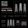 Sandwich Dual Form Coffin 240pcs larga Dama NailArt