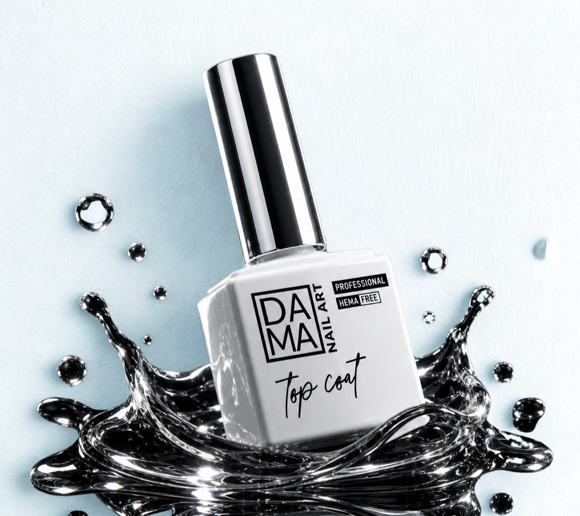 Top Coat sin filtro UV de Dama Nail Art HEMA & TPO FREE