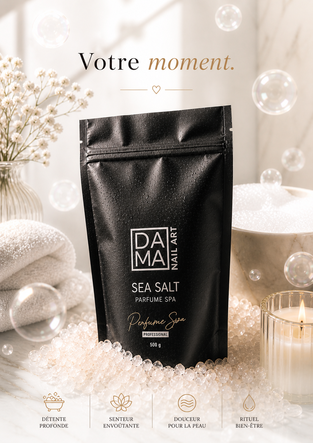 DAMA NAIL ART SAL MARINA PERFUMADA –  WOMAN 500g